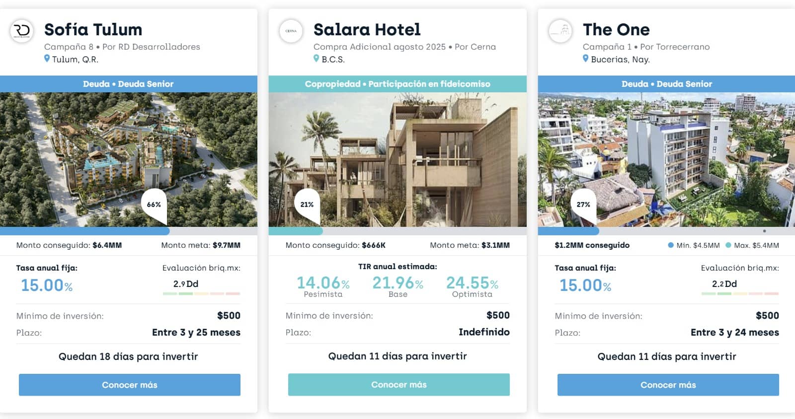 Proyectos inmobiliarios Briq